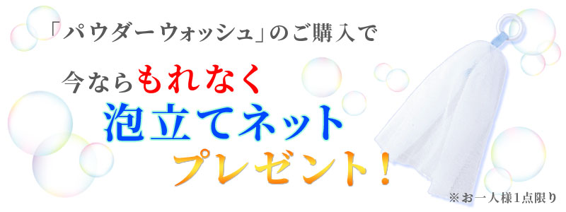 今ならもれなく泡立てネットプレゼント